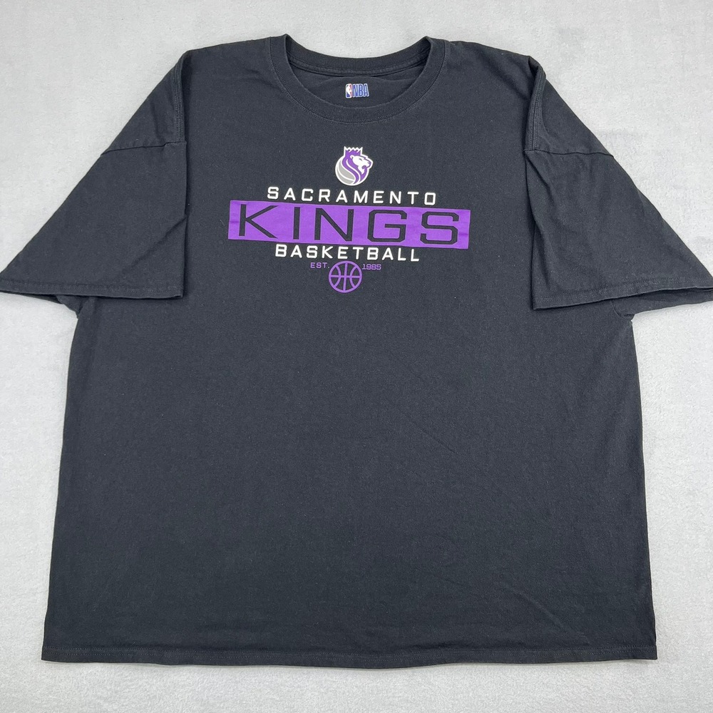 NBA Sacramento Kings Basketball Mens Black Graphic‎ T-Shirt 3XL